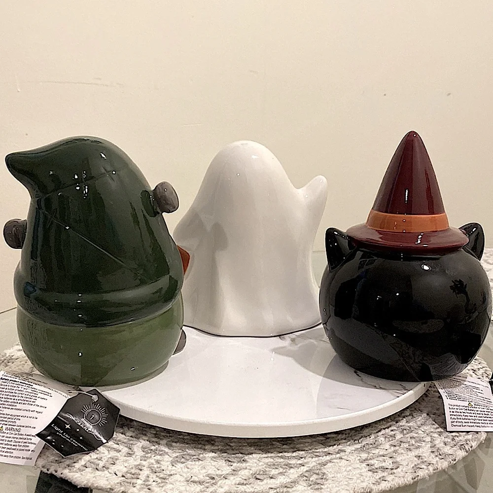Target Bullseye's Playground - Ceramic Halloween Light Up Characters - Set of 3